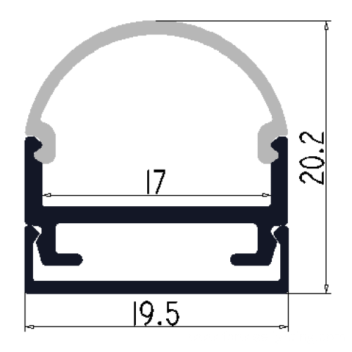 customized modern 12V led strip light diffuser cover